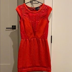 Red mixed lace Kooples dress